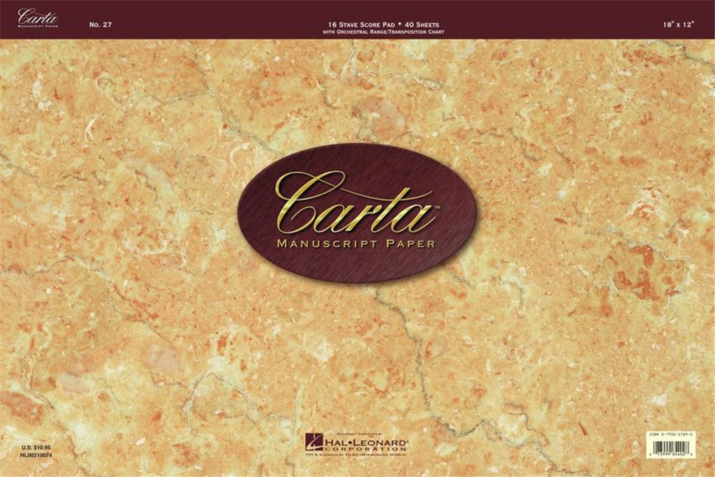 Carta Manuscript Paper No. 27 - Professional